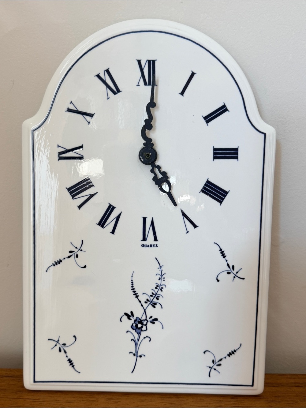 Villeroy & Boch Vtg Vieux Luxembourg Porcelain Mantel Clock 10.4” Quartz Works